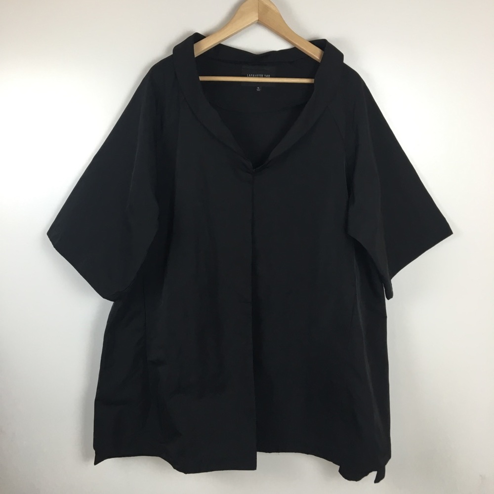 Lafayette 148 New York Black Rain Jacket XL